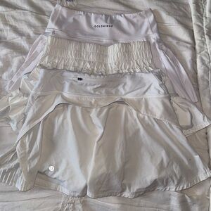 White skirts/shorts